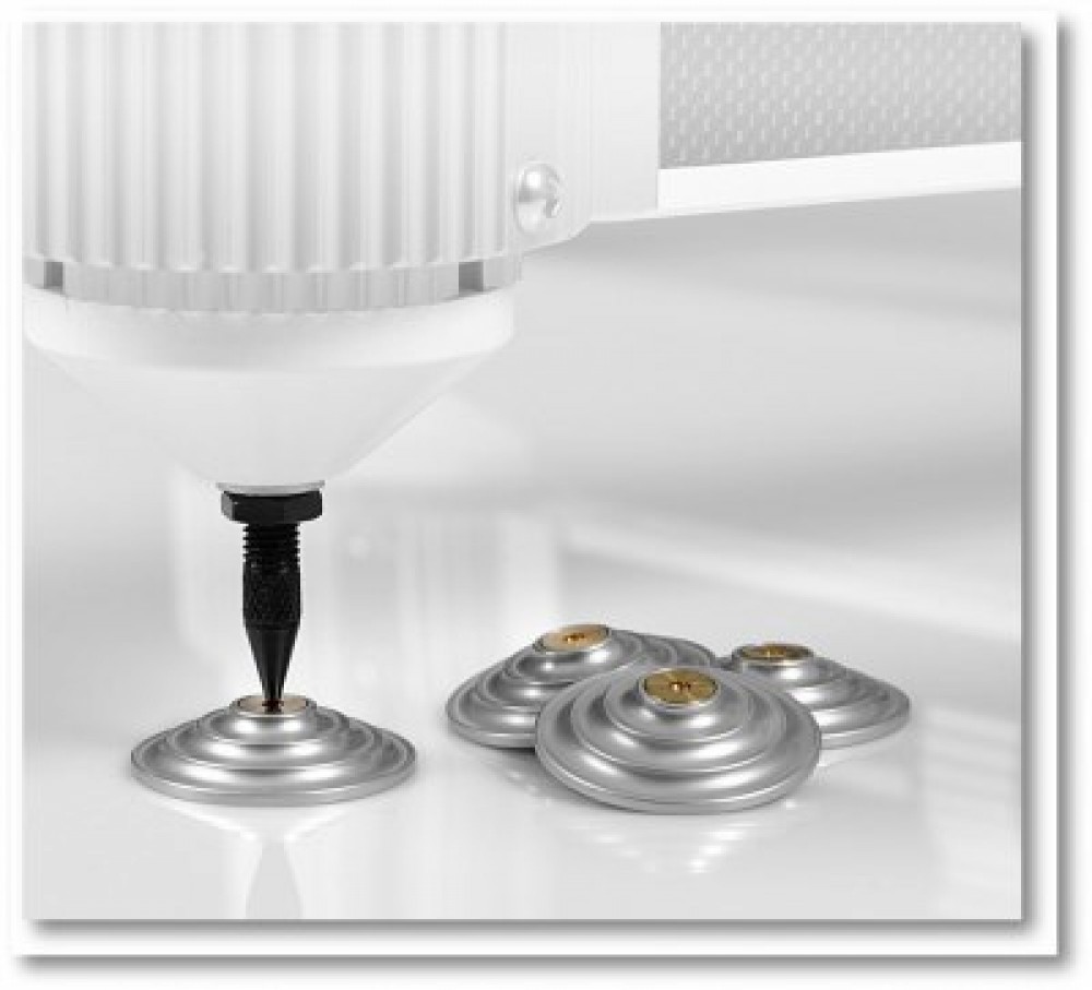 SOLID TECH FLOOR PROTECTORS 4pack Silver anodiserade med mässingsinsats